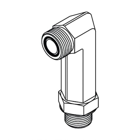 Tompkins Hydraulic Fitting-Steel16MORFS-16MOR 90 EX-EX 5.00" FF6801-LLL-16-16-5.00